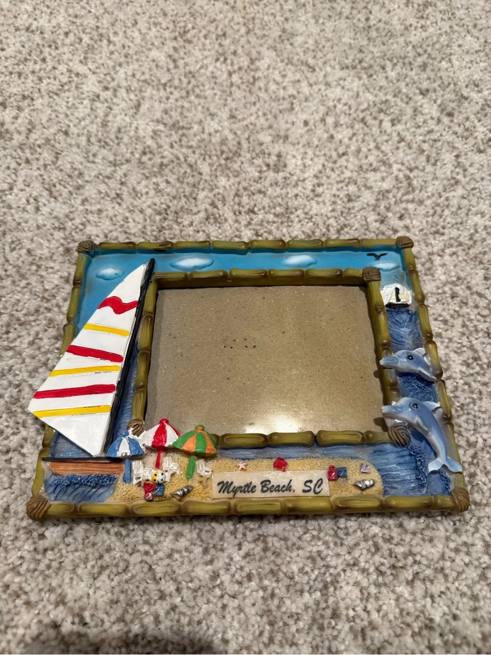 Myrtle Beach SC 3D Beach Scene Souvenir Picture Frame